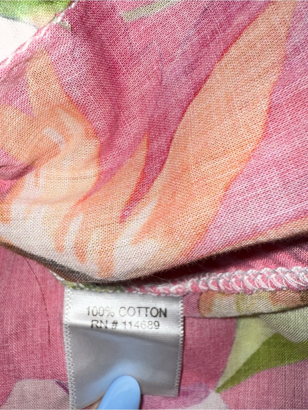 Floral Button-Front Women's Shirt - Hot Pink - Picture 5 of 6